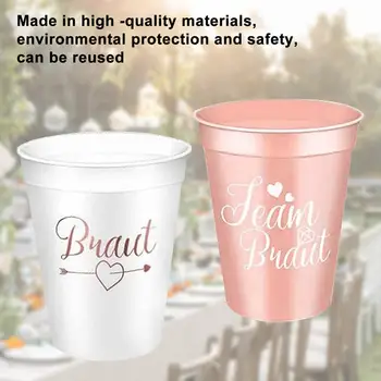 Креативные чашки для подружек невесты с буквами, долговечные стаканчики для воды для команды Невесты, Прочные стаканчики для воды, аксессуар для вечеринки
